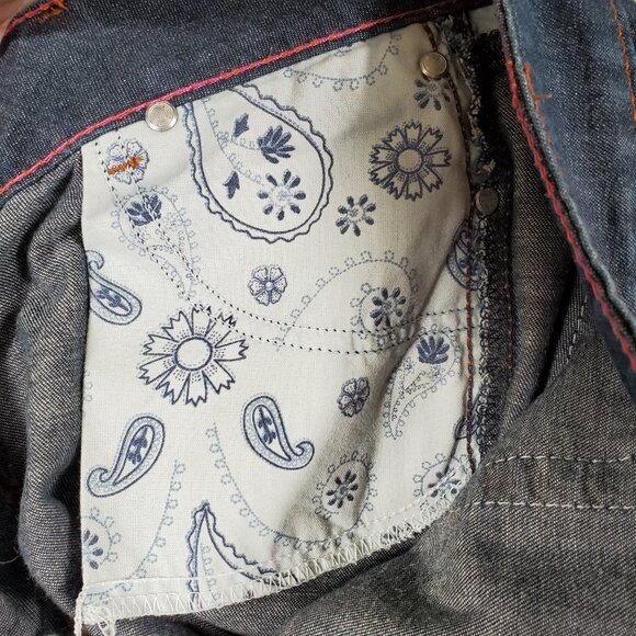 Wrangler Premium Patch Jeans Womens Low Rise Wide Leg Dark Wash Tall L36 - Picture 7 of 14